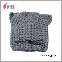 2016 Multicolor Warm Acrylic Knitted Cap Cat Ear Hat (SNZZM023)